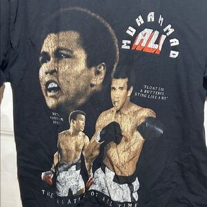 Muhammad Ali Boxing Men's LARGE Black T-shirt Greatest of All Time Sports Icon